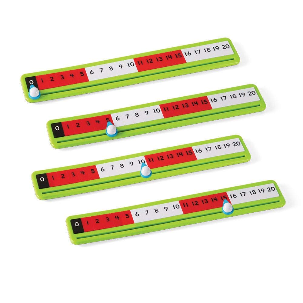 hand2mind Number Paths, Rekenrek Color-Coded Number Line, Teacher Supplies, School Supplies, Math Manipulatives, Classroom Supplies For Teachers Elementary, Kindergarten Homeschool Supplies (Set of 6)