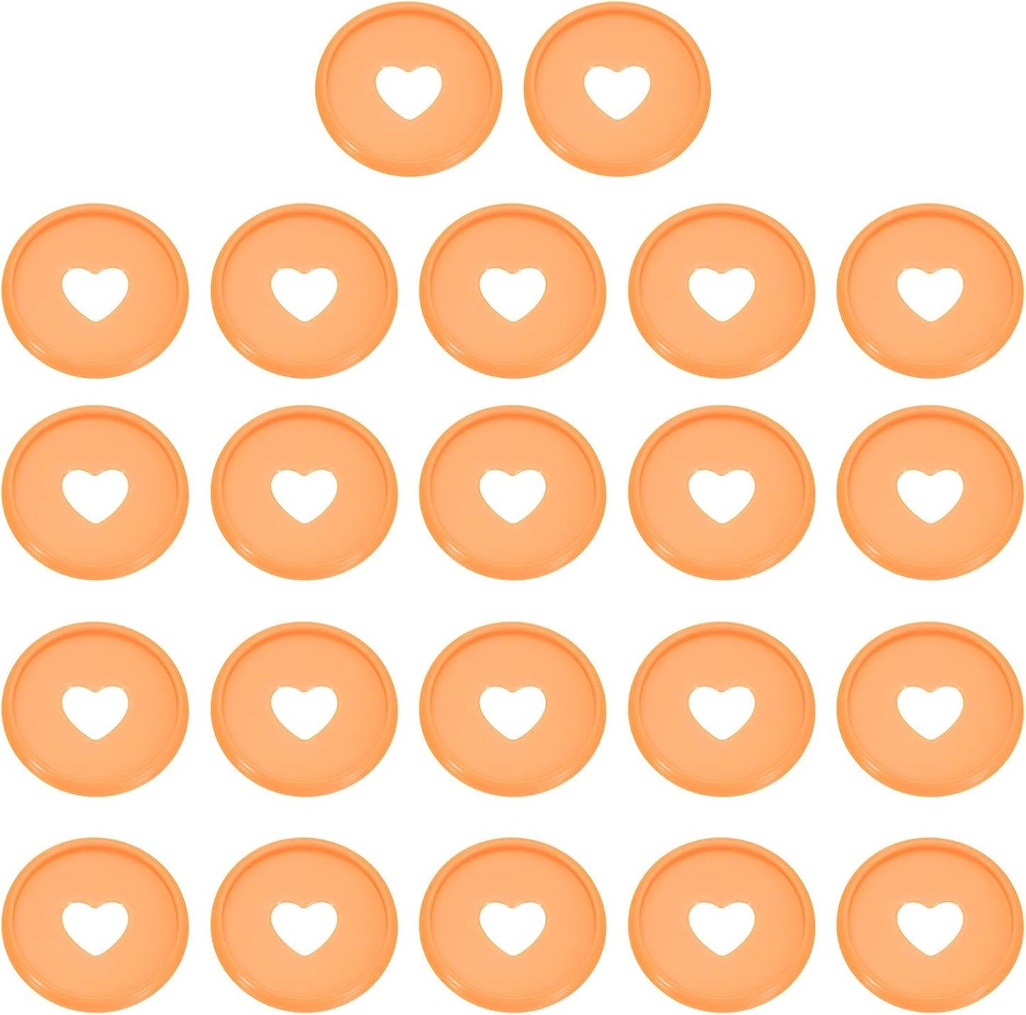 PATIKIL 35mm 1-1/2" Orange Plastic Round Book Binding Discs, 22 Pcs Discbound Expansion Discs Plating Round Binder Rings for DIY Notebook Planner