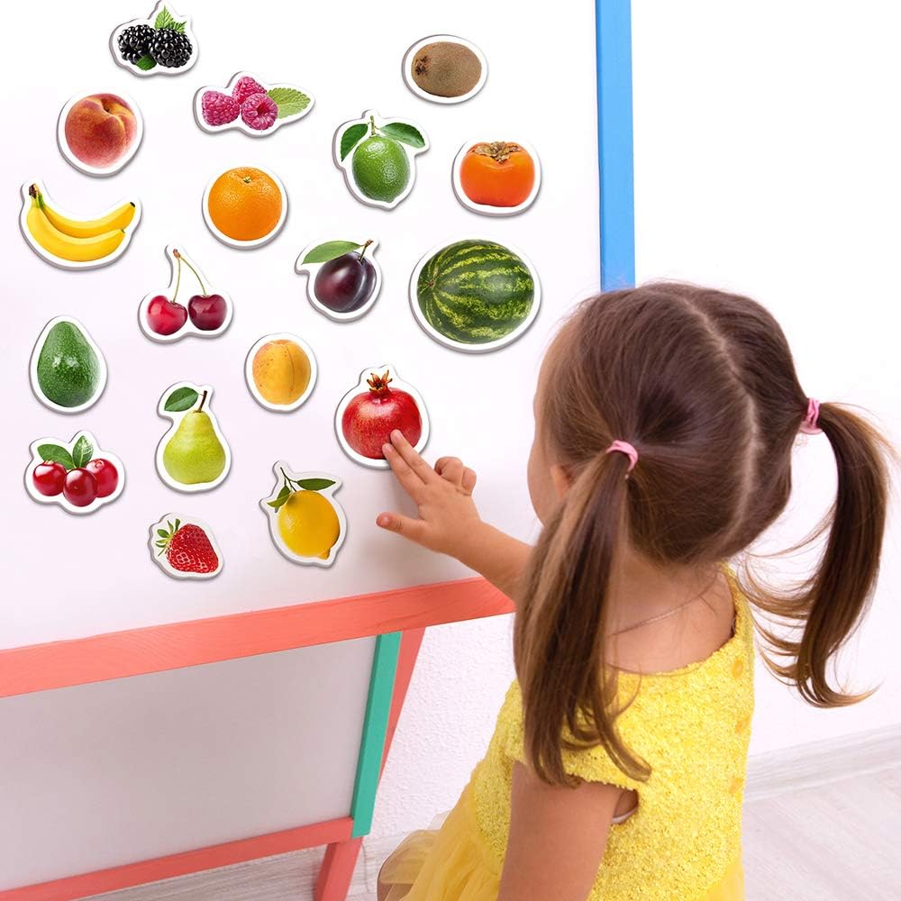 Solar System Fridge Magnets for Kids - Magdum - 22 Realistic Space Magnets for Toddlers - Real Refrigerator Magnets - Planets for Kids – Magnetic Universe - Science Toys for Children - Astronomy Gifts