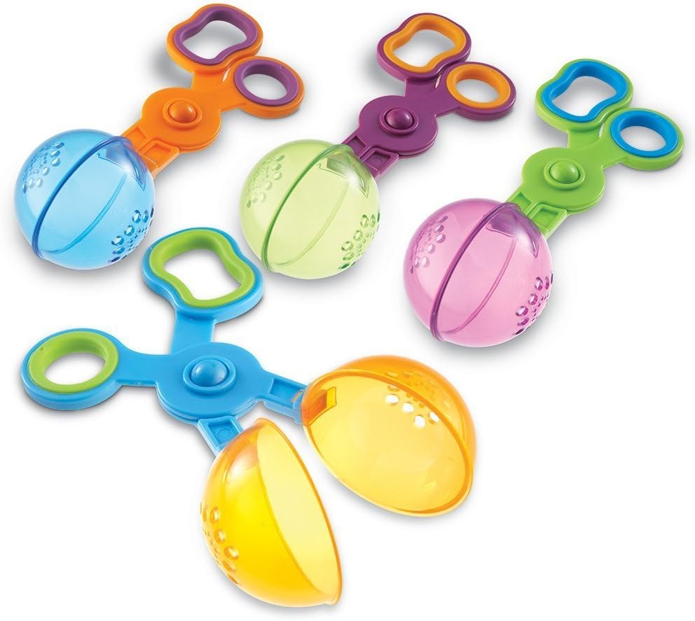 Learning Resources Handy Scoopers - Sensory Bin Sand Toys, Fine Motor, Montessori Kids, Plastic Tweezers, Homeschool Preschool Supplies, Gifts for Boys and Girls