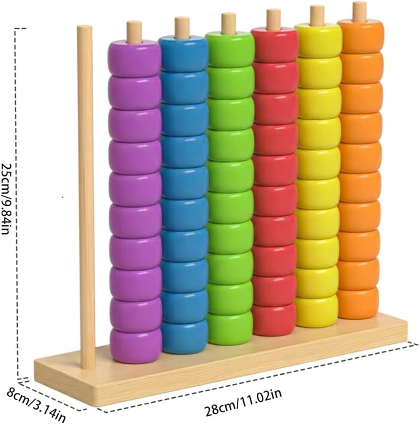 Color Pile up Challenge, Color Matching Stacking Puzzle Game, Color Stack Challenge Game, Competitive Tabletop Brain Teaser for Family Game Night (A*1pcs)