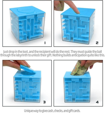 Trekbest Money Maze Puzzle Box - A Fun Unique Way to Give Gifts for Kids and Adults (Green)
