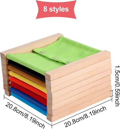 WEBEEDY Dress Practicing Boards Busy Board Dress Practice Boards Christmas Birthday Unique Gift (Set of 8)