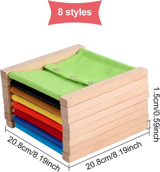 WEBEEDY Dress Practicing Boards Busy Board Dress Practice Boards Christmas Birthday Unique Gift (Set of 8)
