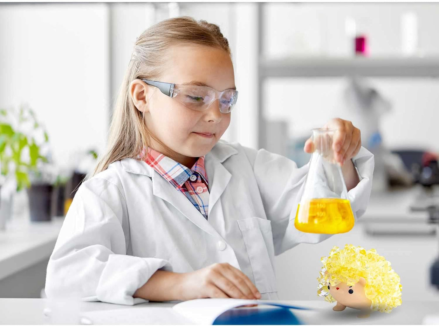 Crystal Growing Toys for Kids - Vibrant Colorful Crystal Hedgehog to Grow,Science Experiments Learning and Education for Kids STEM Gifts for Boys & Girls 8 Years + (Moss Green)