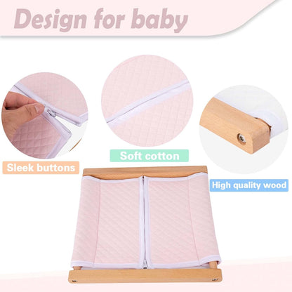 Montessori Wooden Toys for Dressing Learning Board Learning Basic Dressing Skills - Buttons, Snaps, Zippers, Belt Buckles & Hook-and-Loop Fastener Toys for 1 2 3 Year Old Toddlers Sensory Toy Gifts