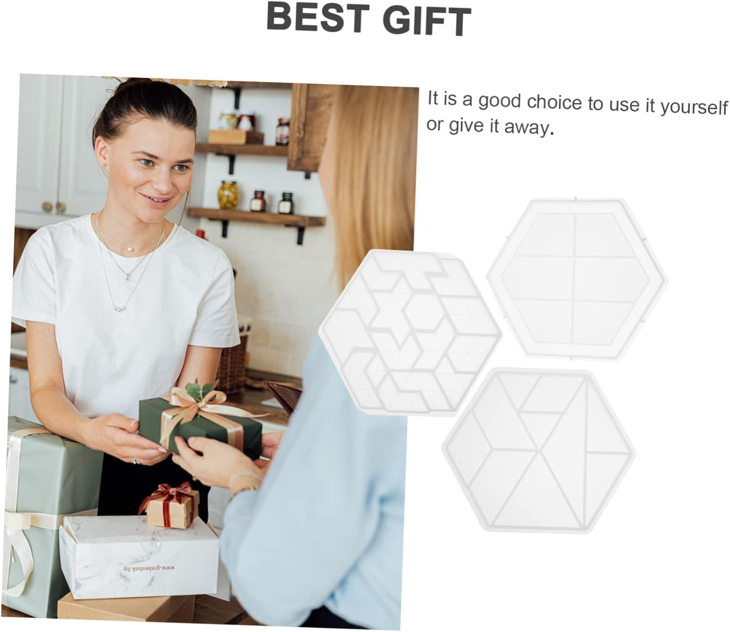 DECHOUS 3pcs Tangram Mold Silicone Molds for Resin Puzzles Geometric Shape Silicone Tray Kids Puzzle Crystal Tray DIY Art Creative Tangram Mould Jigsaw