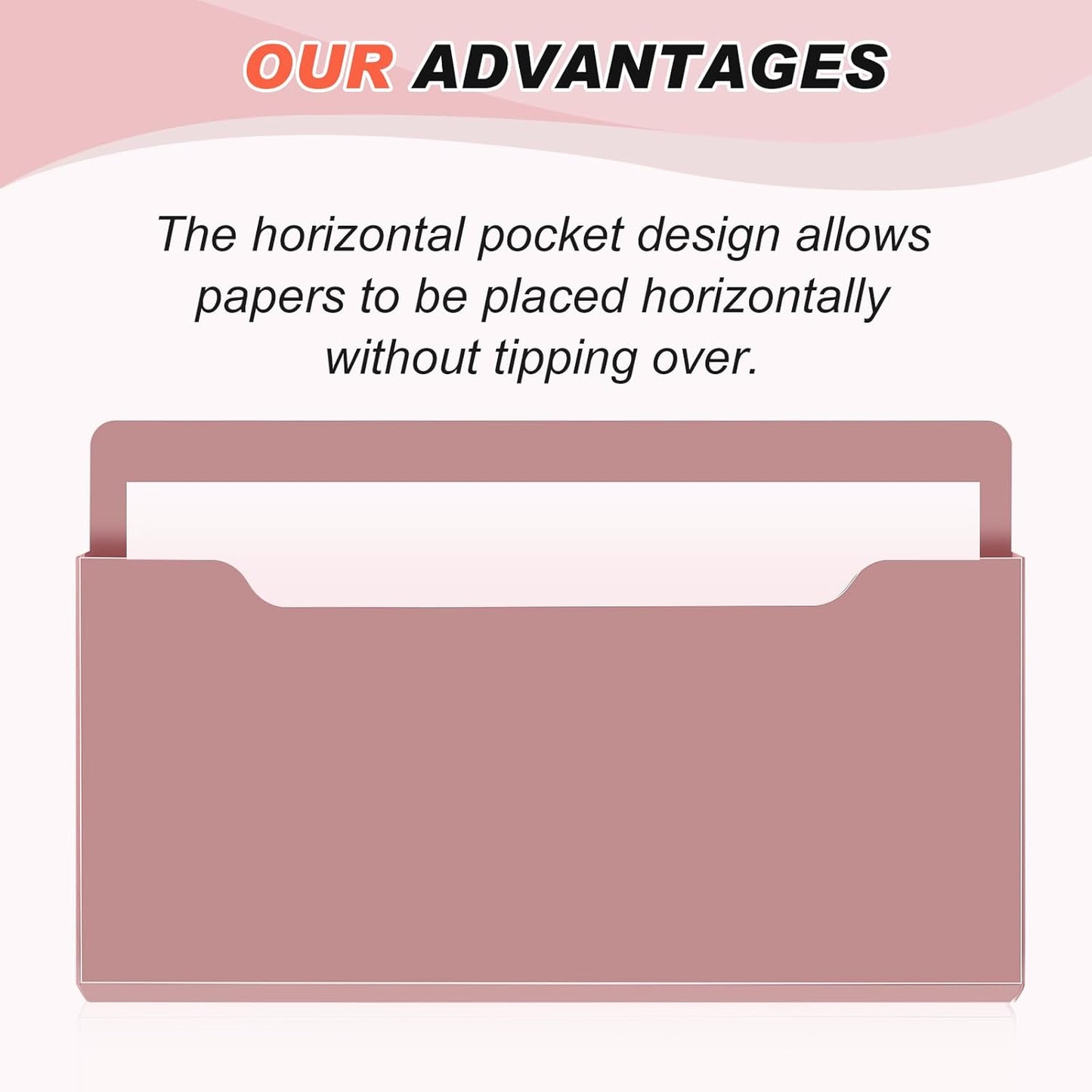 Fuutreo 6 Pcs Magnetic Wall File Organizer Magnetic Wall File Holder Refrigerator Magazine Holder for Mail Letters Paper(Aqua Green,Vertical-large)