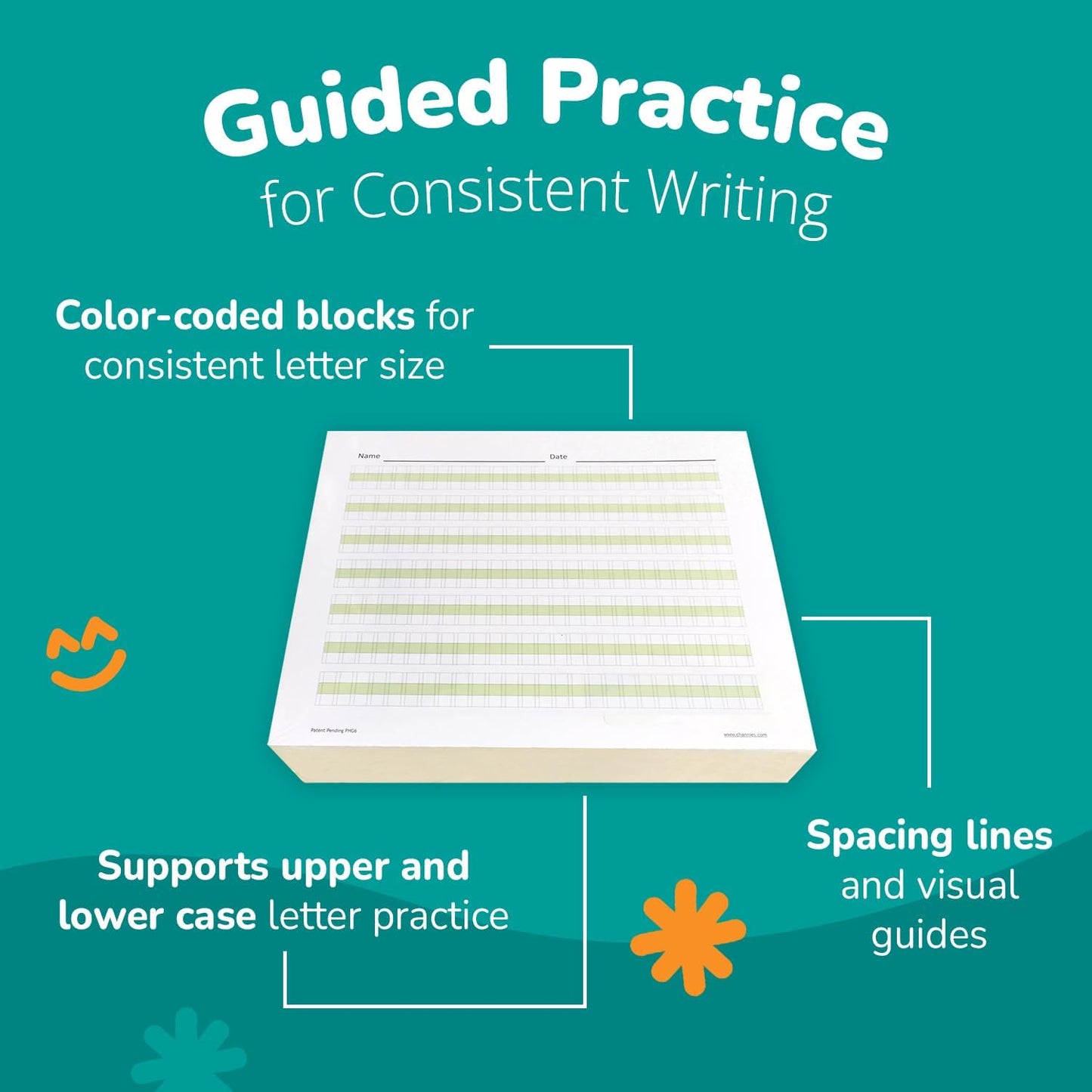 Channie’s Practice Handwriting & Printing Paper Workbook One Page A Day, 250 Pages Front & Back, 125 Sheets, Grades PreK – 1st, Size 8.5” x 11” Summer School, Summer Bridge