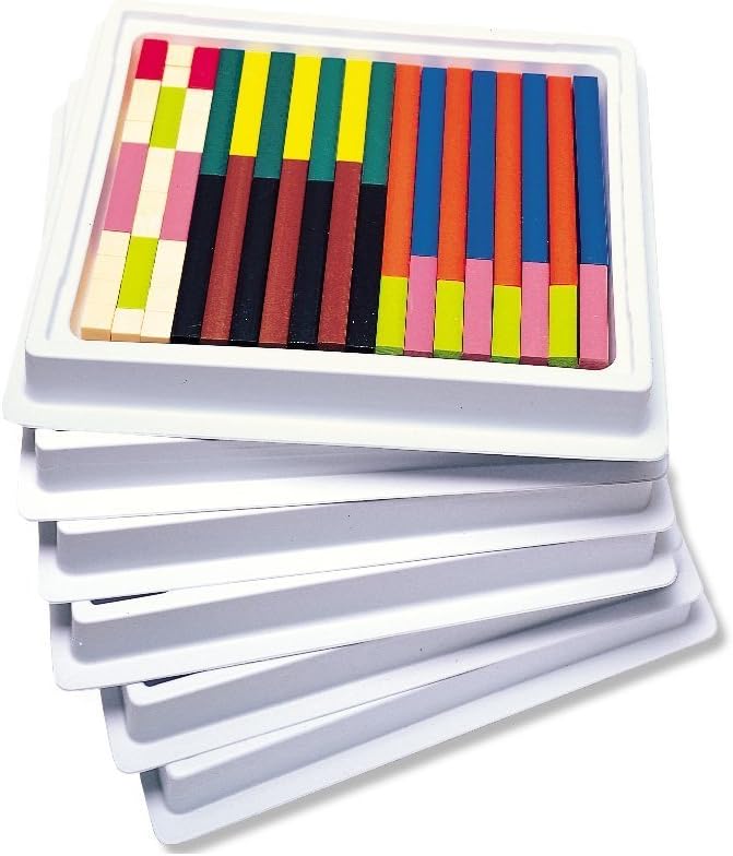 Learning Resources Cuisenaire Rods Multipak Wooden Rods, 12-18 Students, Six Sets of 74, Ages 4+
