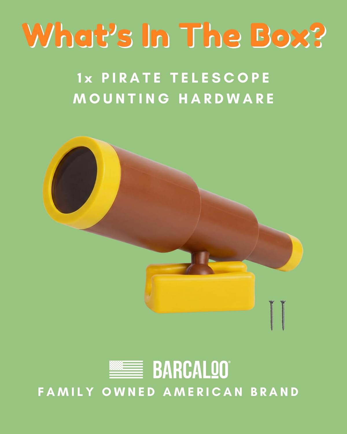 Barcaloo Kids Playset Telescope - Outdoor Backyard Playground Accessories for Kids, Pirate Telescope for Swingset, Jungle Gym, Treehouse, and Playset Accessories