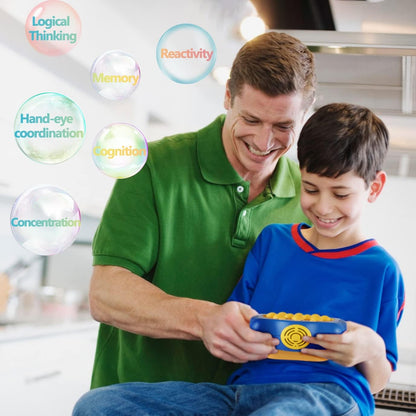 Intoypad Pop The Target! Handheld Speed Push Game Machine: A Fun Multiplayer Game for Family. Sensory Fidget Toy Christmas Toys Gifts for 6 7 8 9 10 11 12 Years Old Kids Road Trip Car Games Light Blue