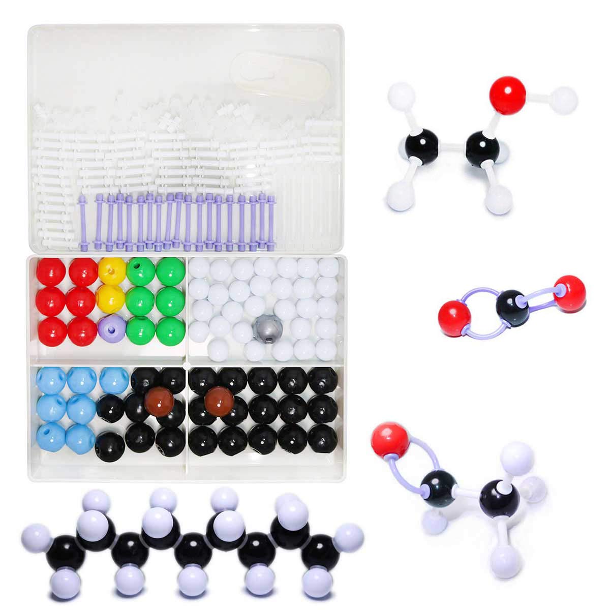 LINKTOR Chemistry Molecular Model Kit (444 Pieces), Student or Teacher Set for Organic and Inorganic Chemistry Learning, Motivate Enthusiasm for Learning and Raising Space Imagination, A Fullerene Set