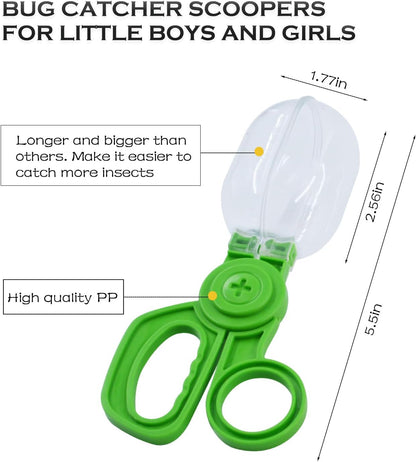 Bug Catcher Scoopers for Kids, 4PCS Handy Scoopers for Bug Catching, Fine Motor Skills Toys for Children Ages 3+