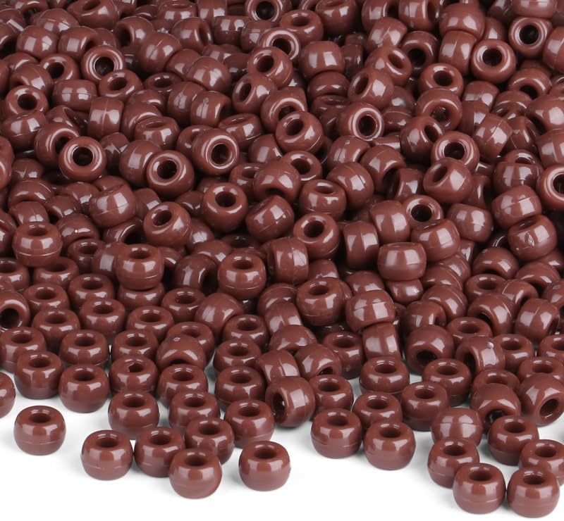 Red Pony Beads 1000Pcs 9mm Pony Beads Bulk Red Perler Beads for Friendship Bracelets Kandi Beads Hair Beads for Braids Beads for Crafts