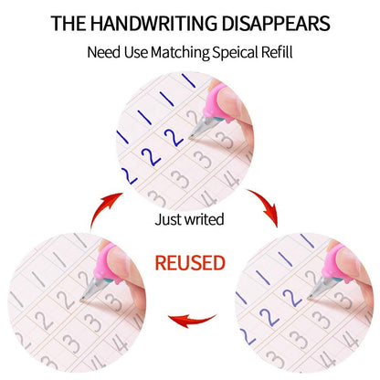 Magic Grooved Writing Practice for Kids - Grooved Writing Books for Kids 3-5 - Handwriting Practice Workbooks for Kids 8-10 - Preschool Tracing Books