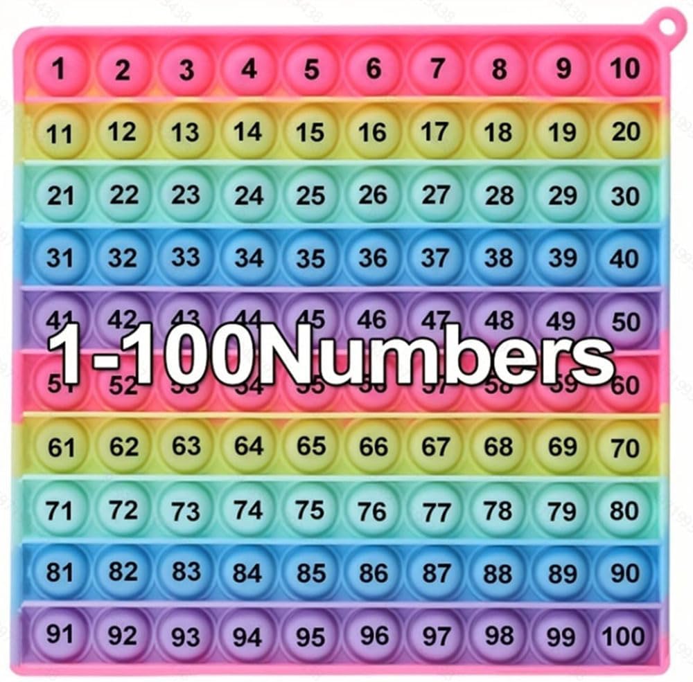 Yadishen 12x12 Multiplication Game Table Kids Math Learning Posters, Fidget Popper Educational Math Tools Fidget Popular Toys Relieve Stress Various Math Operations (20cm Large)