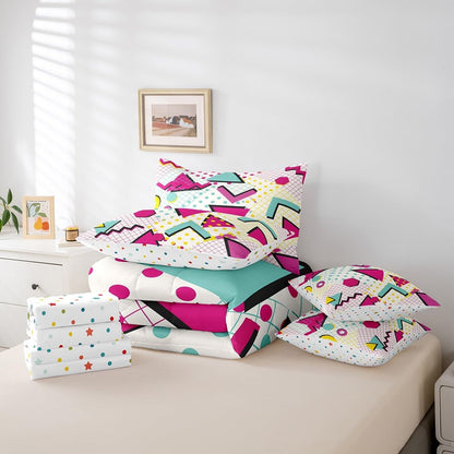 Erosebridal Chemical Equation Bed in a Bag Queen Comforter Set 7 Piece,Chemistry Bedding Sets Science Students Learning Gift Sheet Set with Comforter,Molecular Formula Education Bed Set - Colors A