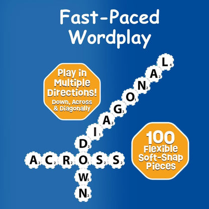 Word Strategy Game with Travel Bag, Word Puzzle for Adults, Family, and Kids, Fun Game for Ages 8+, 1-4 Players