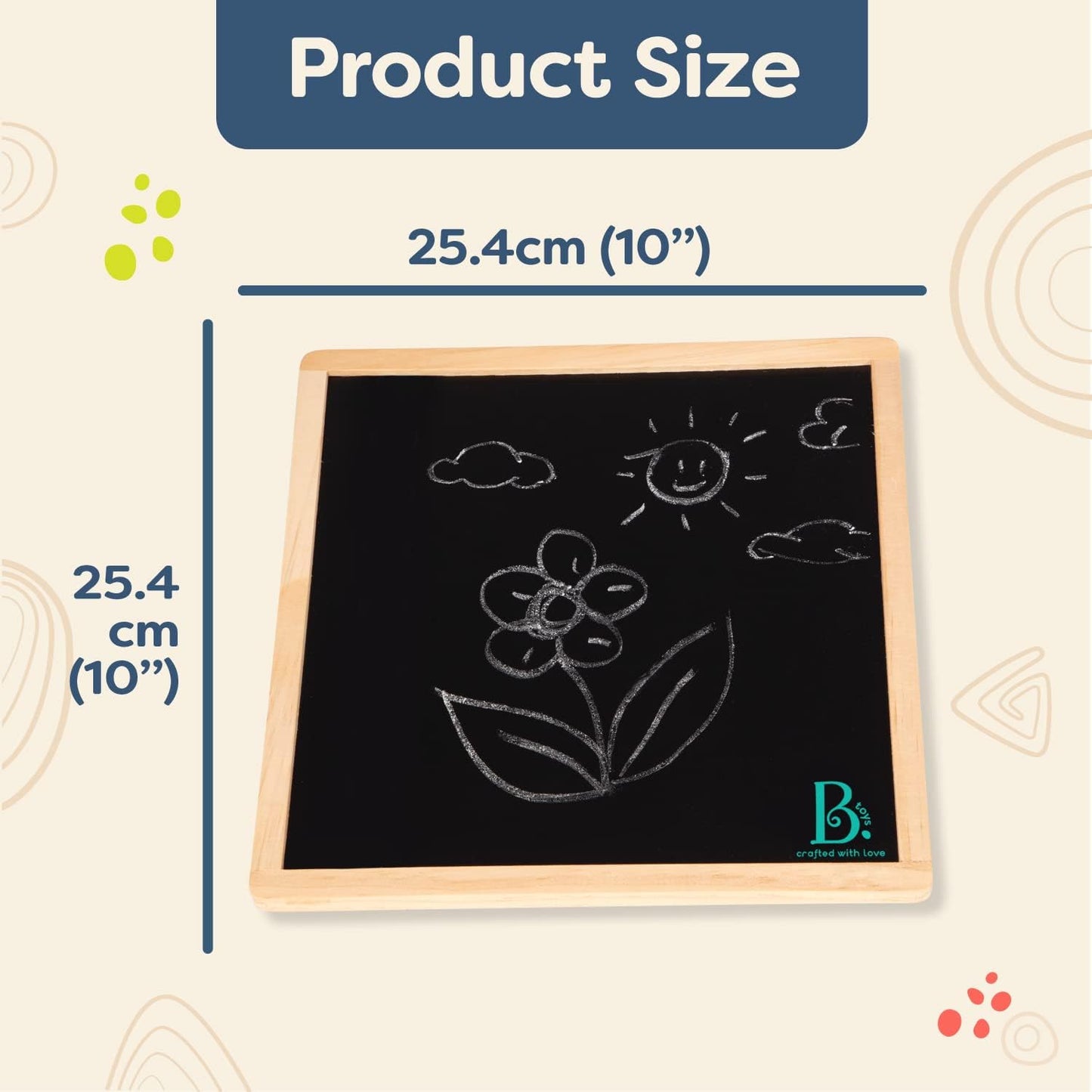 B. toys - Magnetic Alphabetic - Double-Sided Puzzle & Chalkboard - 26 Magnetic Letter-Pieces - 2-in-1 Puzzle for Kids - 3 Years +