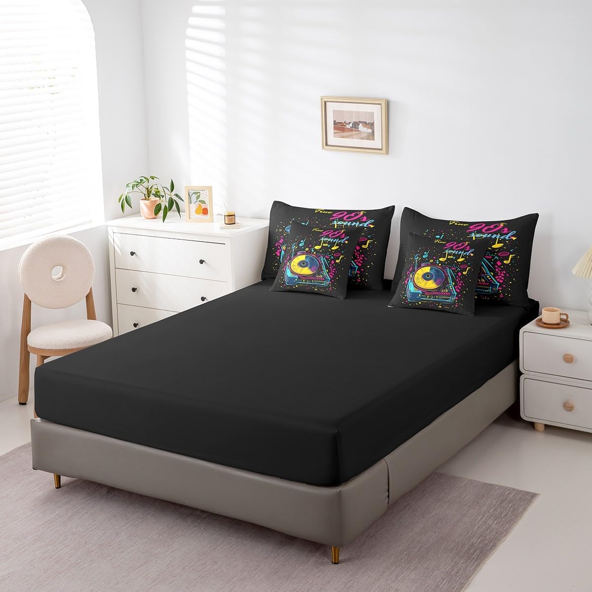 Erosebridal Chemical Equation Bed in a Bag Queen Comforter Set 7 Piece,Chemistry Bedding Sets Science Students Learning Gift Sheet Set with Comforter,Molecular Formula Education Bed Set - Colors B