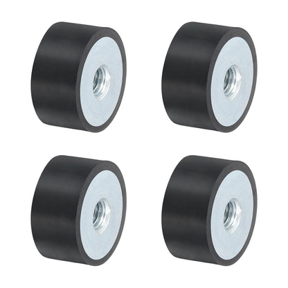 uxcell 4Pcs 20 x 10mm M6 Female Thread Rubber Mounts, Vibration Isolator, Replaces Anti Vibration Pads Flat Silent Block Base Block