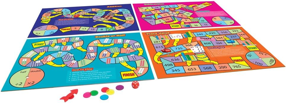 Junior Learning JL425 Math Board Games, Multi
