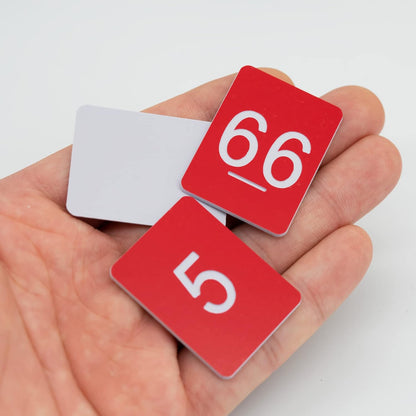 StayMax Rectangle Plastic Numbered Tags Number Disc Number Token (0-25, Blue)