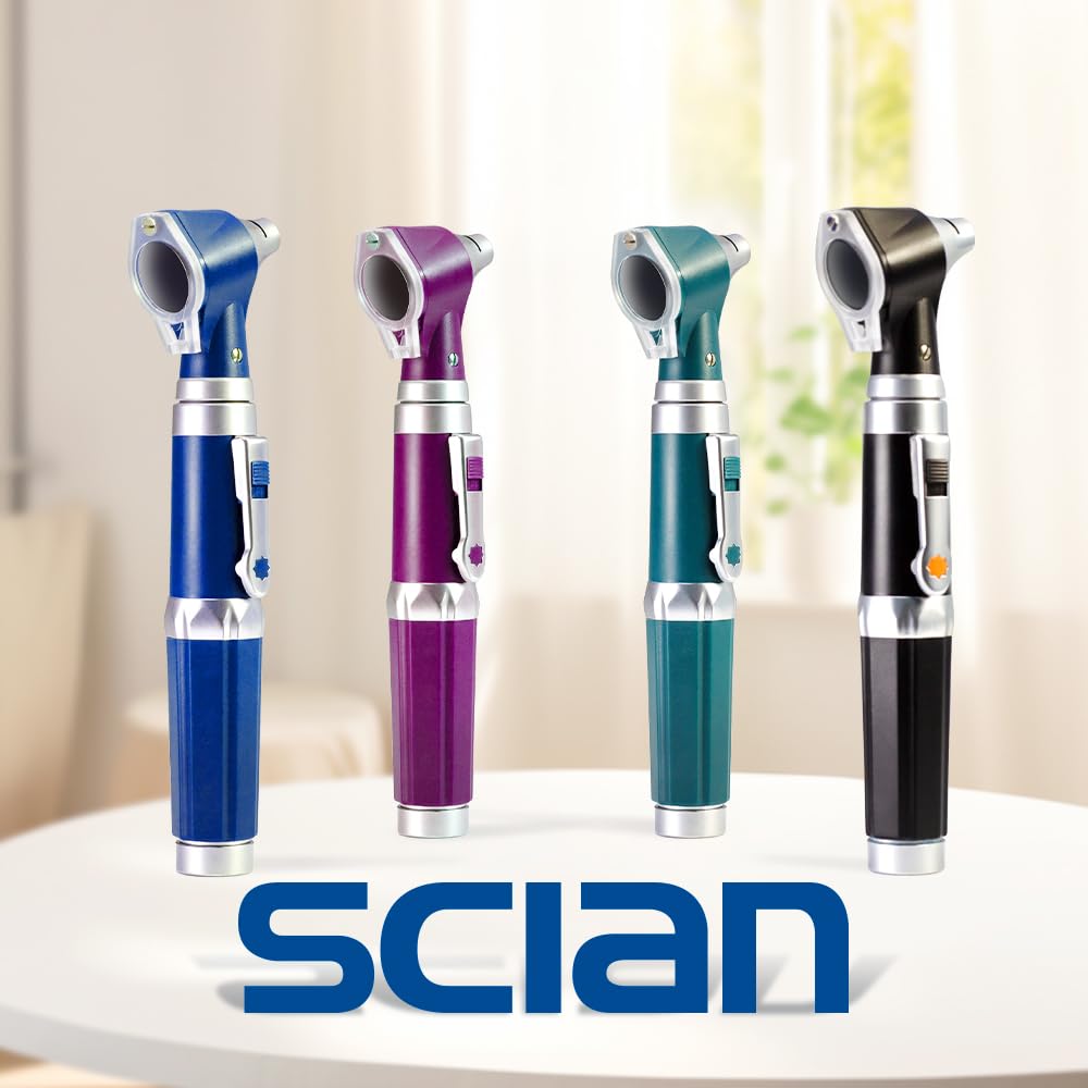 Scian Otoscope - Ear Scope with Light, Ear Infection Detector and Pocket Ear Checker Kit with 3X Magnify Lens, Suitable for Kids, Adults, Doctors, Pets(Pink)