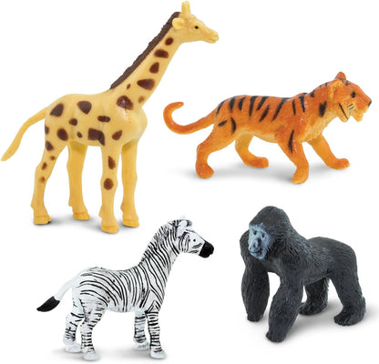 Safari Ltd. Wild TOOB - 12 Mini Figurines: Giraffe, Bear, Tiger, Camel, Lion, Crocodile, Gorilla, Hippo, Rhino, Zebra, Panther, Elephant - Educational Toy Figures For Boys, Girls & Kids Ages 3+