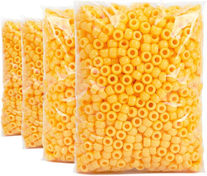 Praisebank 4000pcs Dark Green Pony Beads for Jewelry Making, Crafts, Hair Braids