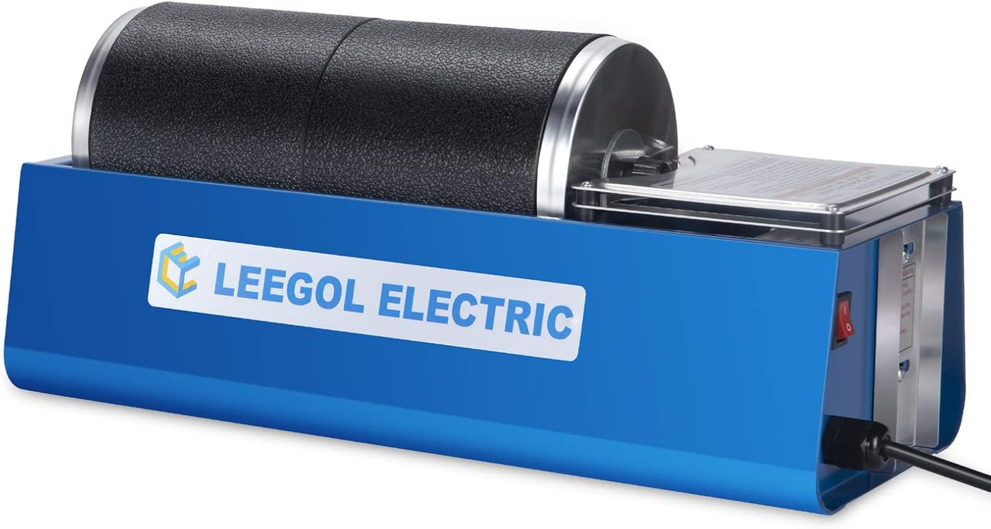 Leegol Electric Rock Tumbler Machine - Single Drum 3LB Rock Polisher (Single Barrel)