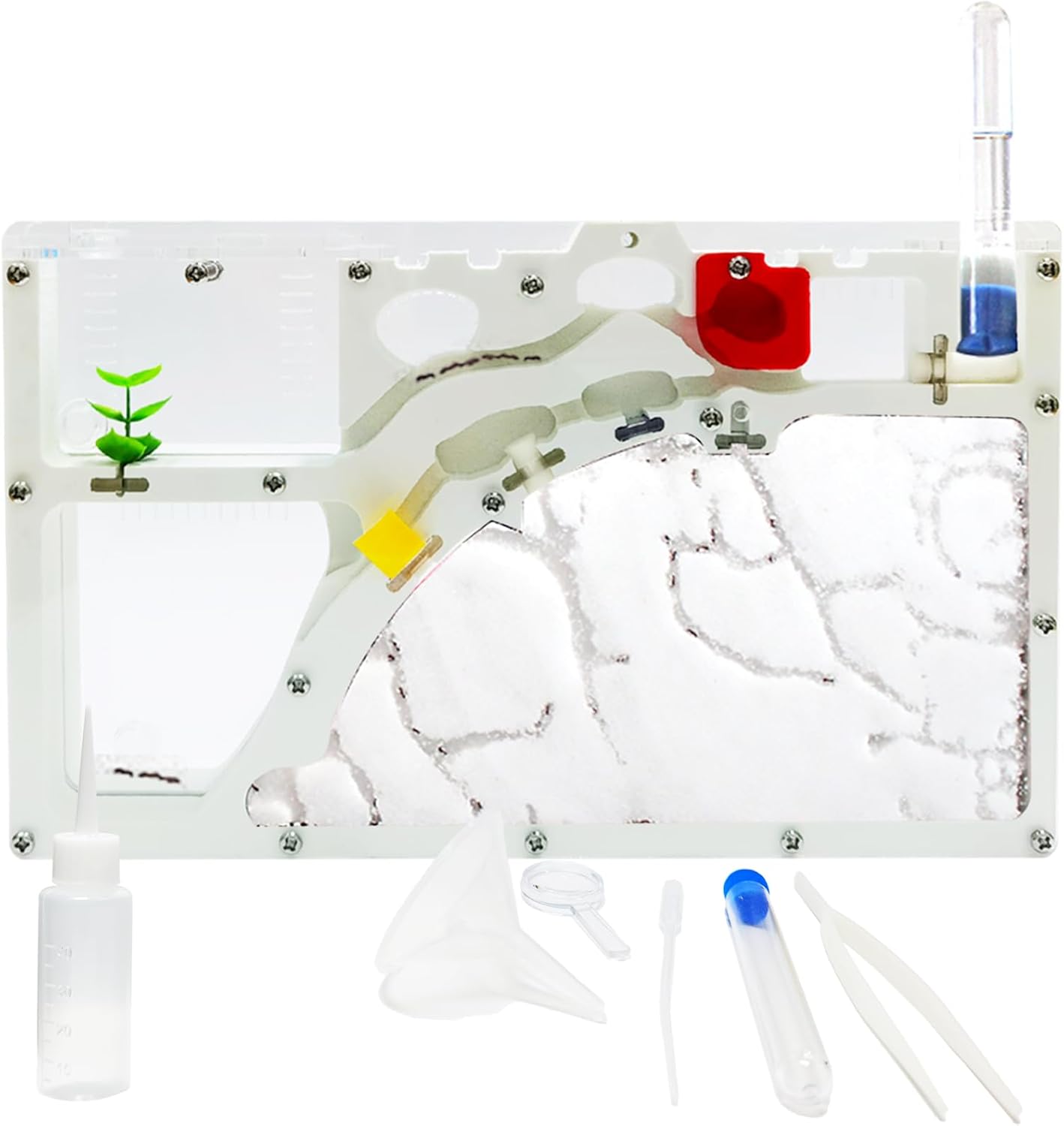 EXBEPE Sand Ant Farm Castle Ant Colony Ecosystem Science Educational Gift Live Ant Habitat to Study Insect Behavior