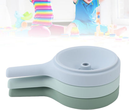 3Pcs Silicone Foldable Funnels, 6.1 X 3.5in Sensory Play Funnel Toys, Multi Functional Sensory Bin Tool for Toddlers