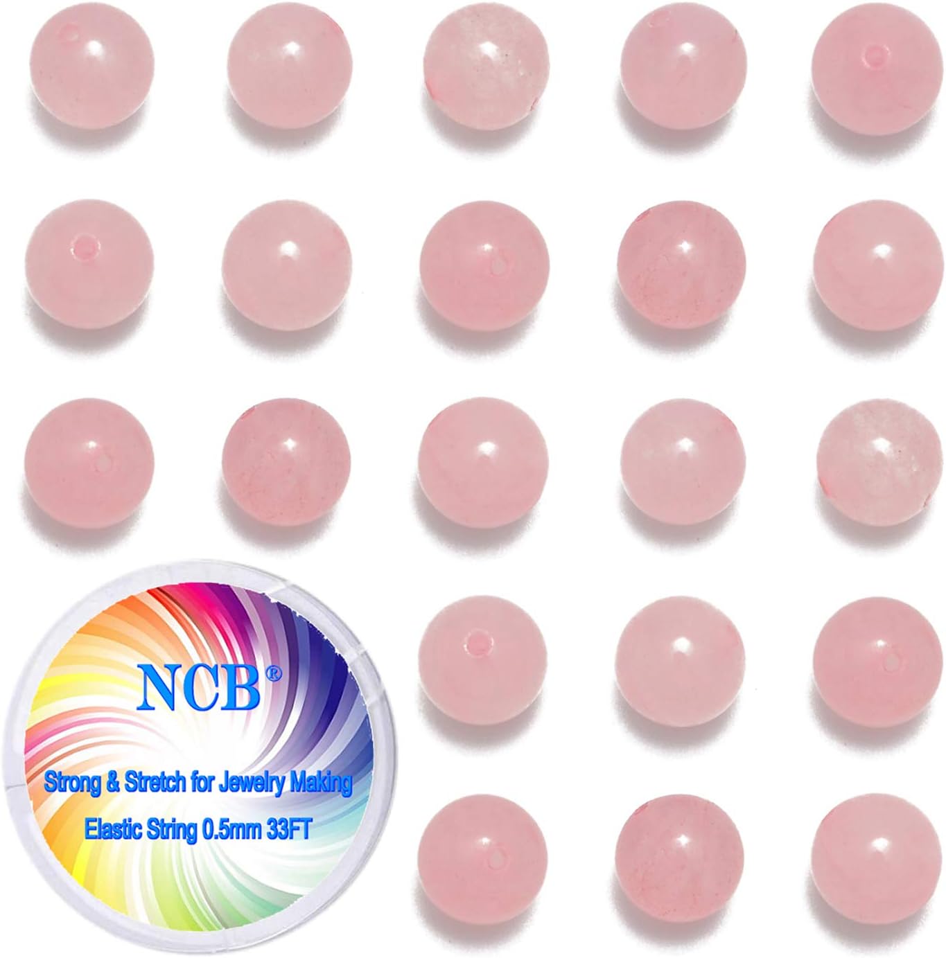 NCB 100pcs Original Natural Stone Beads Gemstone Round Loose Beads 6mm 8mm 10mm (Blue Aventurine, 6mm 100Beads) - Colors A
