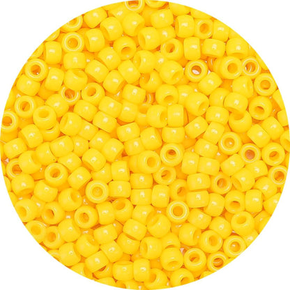 1200pcs Pony Beads Bulk – 11 Colors 6x9mm Plastic Craft Beads for Bracelets, Jewelry, Hair Braiding & DIY Projects