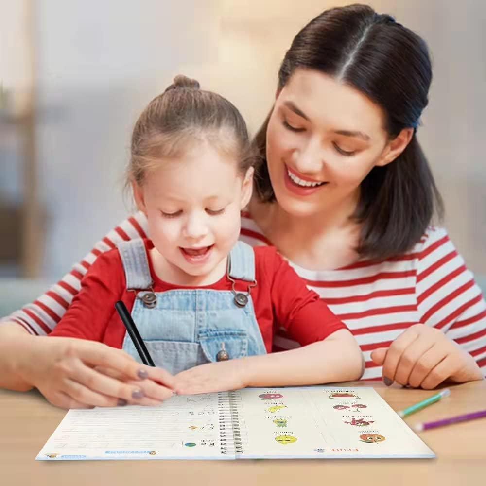 Magic Grooved Writing Practice for Kids - Grooved Writing Books for Kids 3-5 - Handwriting Practice Workbooks for Kids 8-10 - Preschool Tracing Books