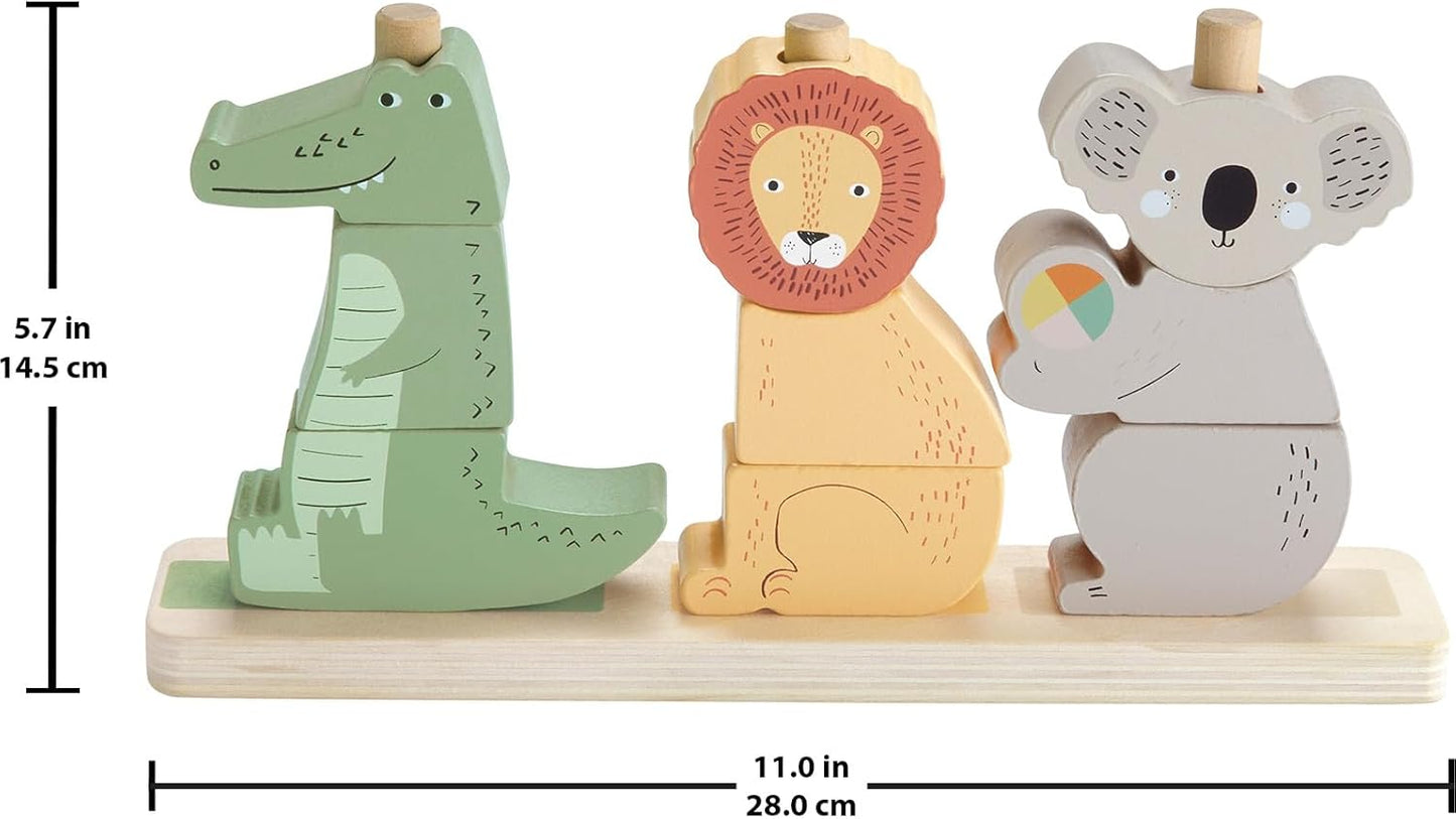 Fisher-Price Wood Toddler Toy Veggie Stacker, Tiny Garden Wooden Sorting & Stacking Activity for Preschool Kids Ages 18+ Months (Amazon Exclusive)