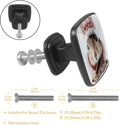 4 Pack Cabinet Knobs Drawer Pulls, 30mm Round ABS Glass Drawer Hardware Growing Butterfly Cabinet Handles with Screws for Dressers Kitchens Cupboard