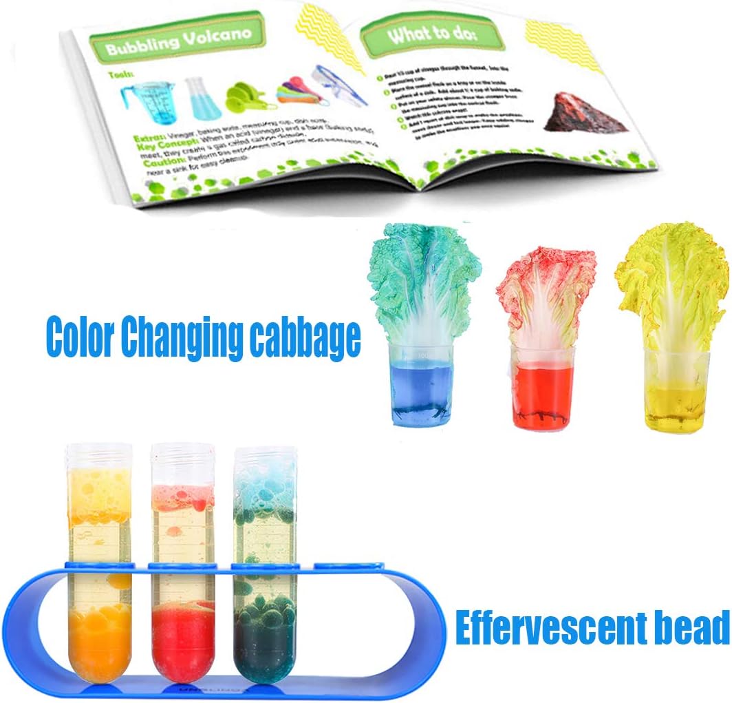UNGLINGA 210 Experiments Science Kit for Kids, Boys Girls Birthday Toys Gifts Idea, Chemistry Set, Volcano, S.T.E.M Science Educational Project