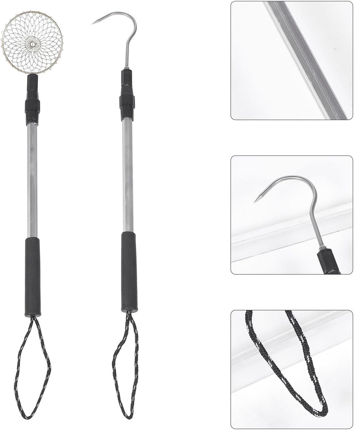 Abaodam Beach Sand Sifter and Shell Scooper with Aluminum Telescopic Rod and Shovel for Outdoor Shell Collecting Rock Hunting and Sand Filtering Tool