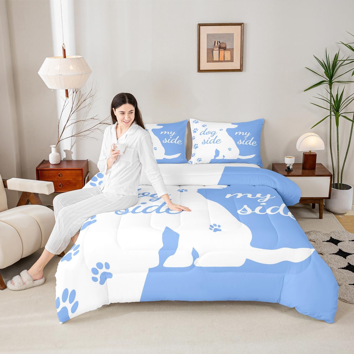 Castle Fairy Drum Kit Comforter Set,Musical Instruments Bedding Set for Kids Girls Women,Adults Rock Music Comforter,Neon Lighting Quilted Duvet Set Bedroom Collection Twin Size 2Pcs