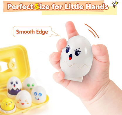 SYHLN Matching Easter Eggs Toys for 1-3 Year Old Girl Boy, Educational Montessori Toys for Toddlers 1-3 Year Old, Learning Baby Toys 12-18 Months, One First Birthday Gifts Age 1-2