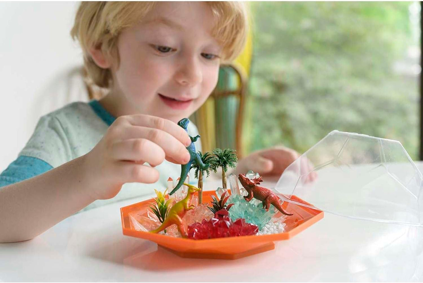 4M Dino Crystal Terrarium, Crystal Growing Science and Activity Kit with a Dinosaur Theme, for Ages 10+, STEM for Boys and Girls