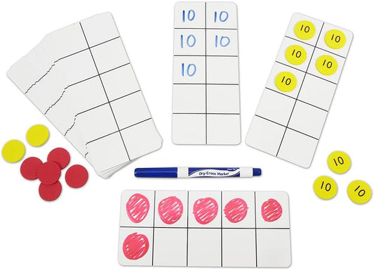 EAI Education Ten Frame Blank Cards - Set of 25