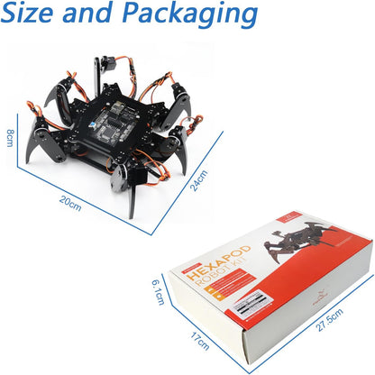 FREENOVE Hexapod Robot Kit with Remote (Compatible with Arduino IDE), Walking Crawling Twisting, App Remote Control, Servo STEM Project