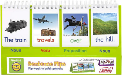 Junior Learning Sentence Flips Double-Sided Flip Stand, Ages 4-6, Vocabulary & Grammar, K-1