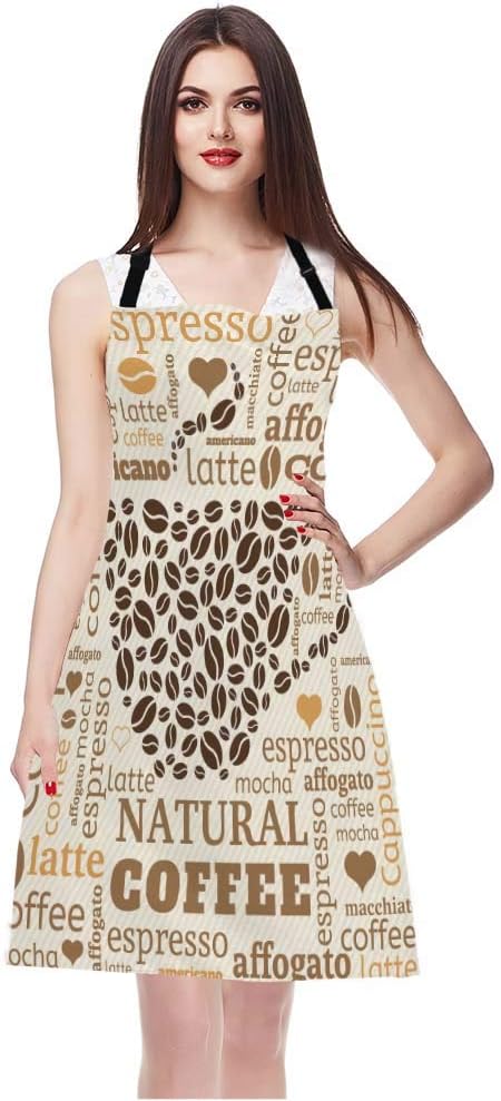 WONDERTIFY Science Education Sketch Apron,Laboratory Chemistry Book Equation Loupe Beaker Flask Glass Bib Apron with Adjustable Neck for Men Women,Suitable for Kitchen Cooking Chef Grill Bistro Apron