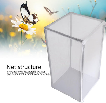 Butterfly Habitat Cage, 16.5 X 16.5 X 30.3in Mesh Cage with High Hardness PVC Pipes, Breeding Greenhouse with Handle for Outdoor