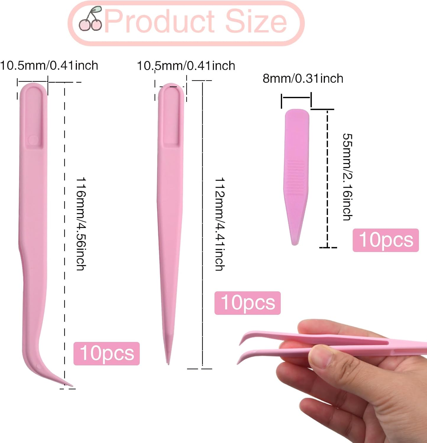 AGNURCADE 30pcs Plastic Tweezers for Crafts- Bulk Pack, Straight/Bent/Curved Tweezers Set for DIY Beads Jewelry Making Multipurpose Tweezer for Women Jewelry Making Tools for Handmade Crafts Stickers